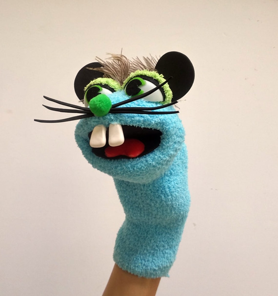 Mouse Hand Puppet Sock Puppet With Moving Mouth Fun & Etsy