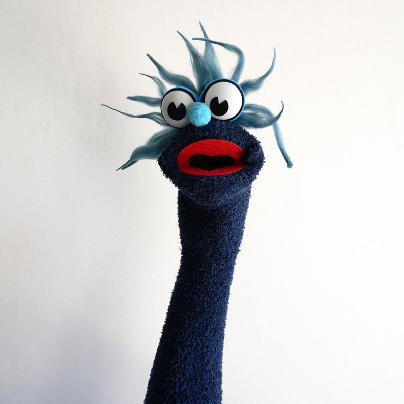 Crazy Sock Puppet Hand Puppet With Moving Mouth Fun & Etsy