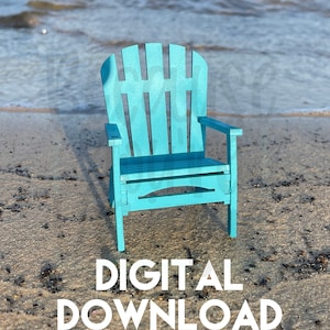 Laser Cut Tiered Tray Adirondack Chair ** DIGITAL DOWNLOAD** Glowforge Ready Cut File SVG Cut File Beach Decor Cake Topper