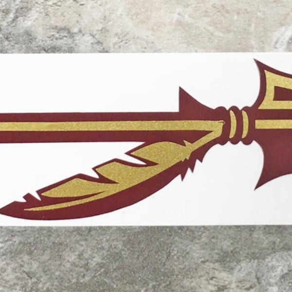 Florida Tallahassee Garnet & Gold Arrow Decal | College Game Day Colors | Team Spirit Gift