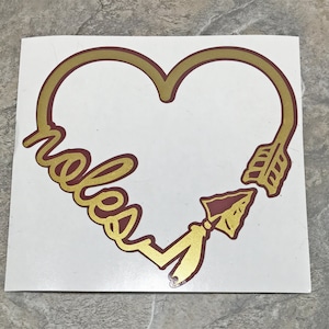 Yeti FSU Noles Heart Arrow Decal - Yeti - Tumbler - Car