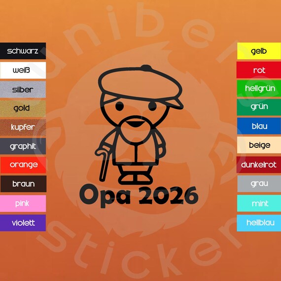 Aufkleber "Opa 2026"