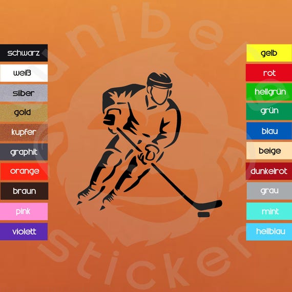 Auto Aufkleber:  "Hockey Player"