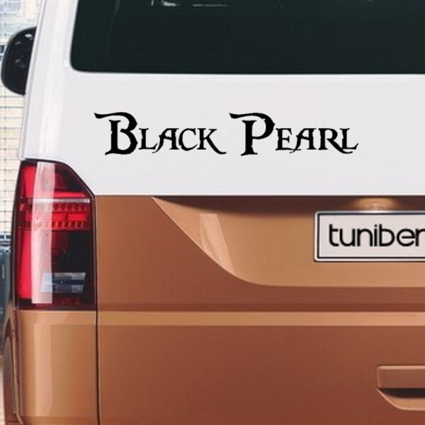 Auto Aufkleber  "Black Pearl"   Text  Schriftzug