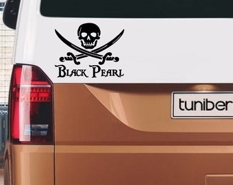 Auto Aufkleber "Black Pearl"   Piraten Captain Jack