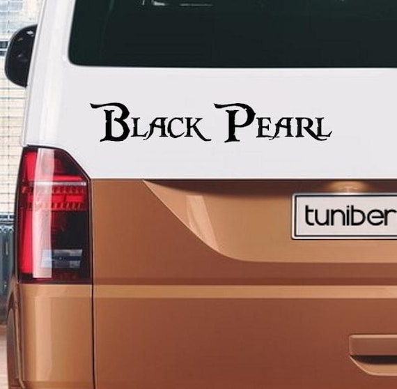 Auto Aufkleber  "Black Pearl"   Text  Schriftzug
