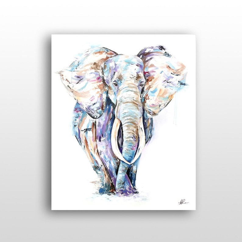 Elephant Wall Art Elephant Wall Decor Boho Elephant Art - Etsy