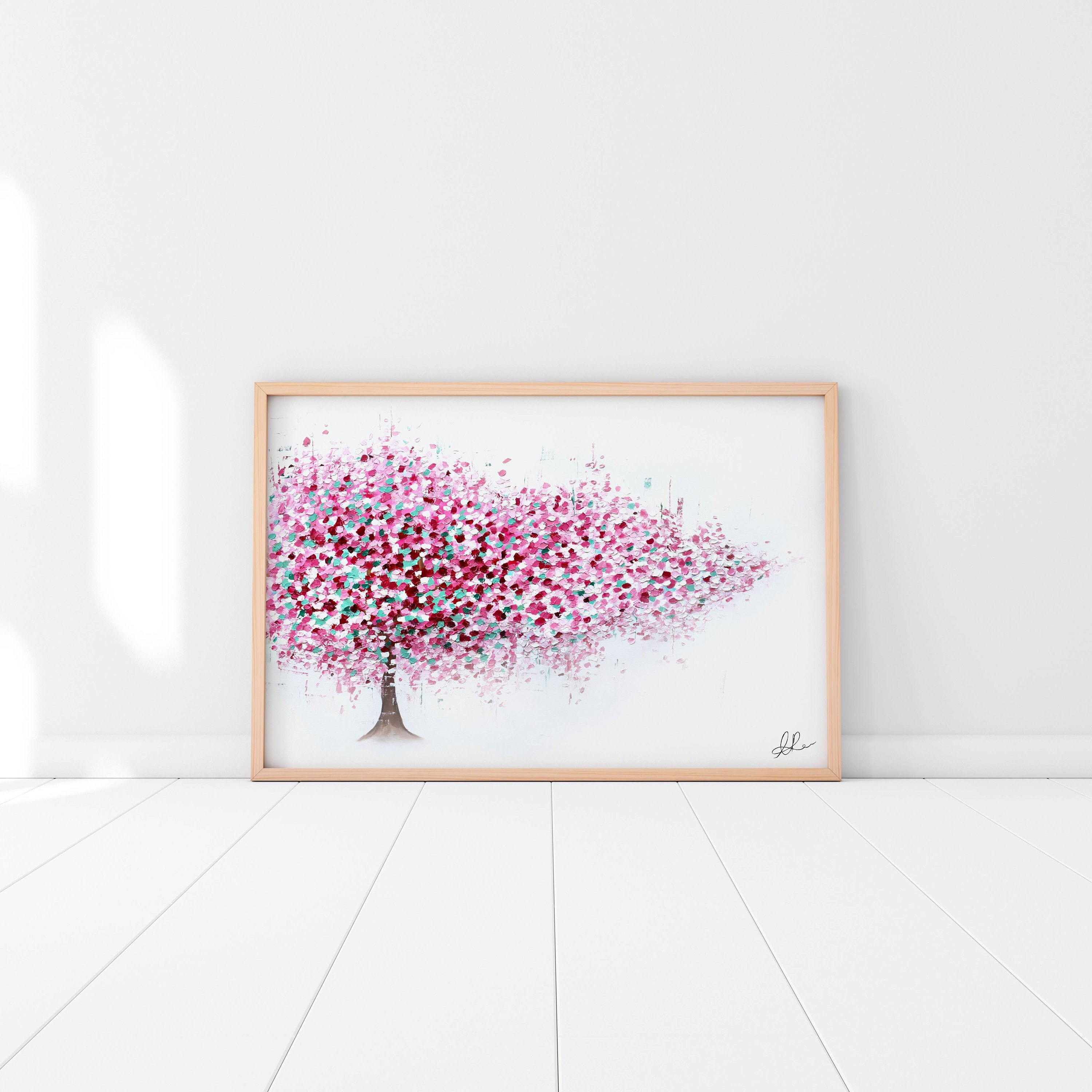 Pink Blossom Tree Art Print, Wall Décor, Nature Prints