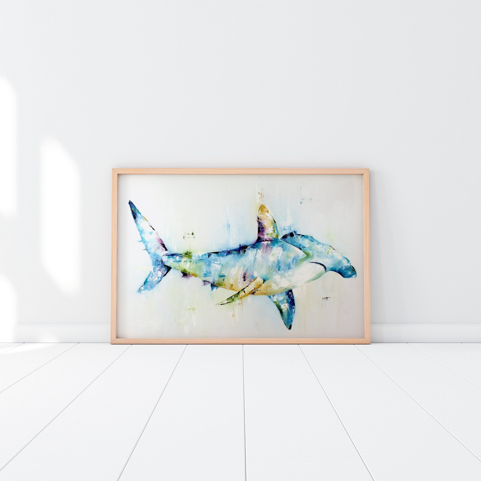 Hammerhead Shark Poster Shark Fine Art Print Shark Wall Etsy