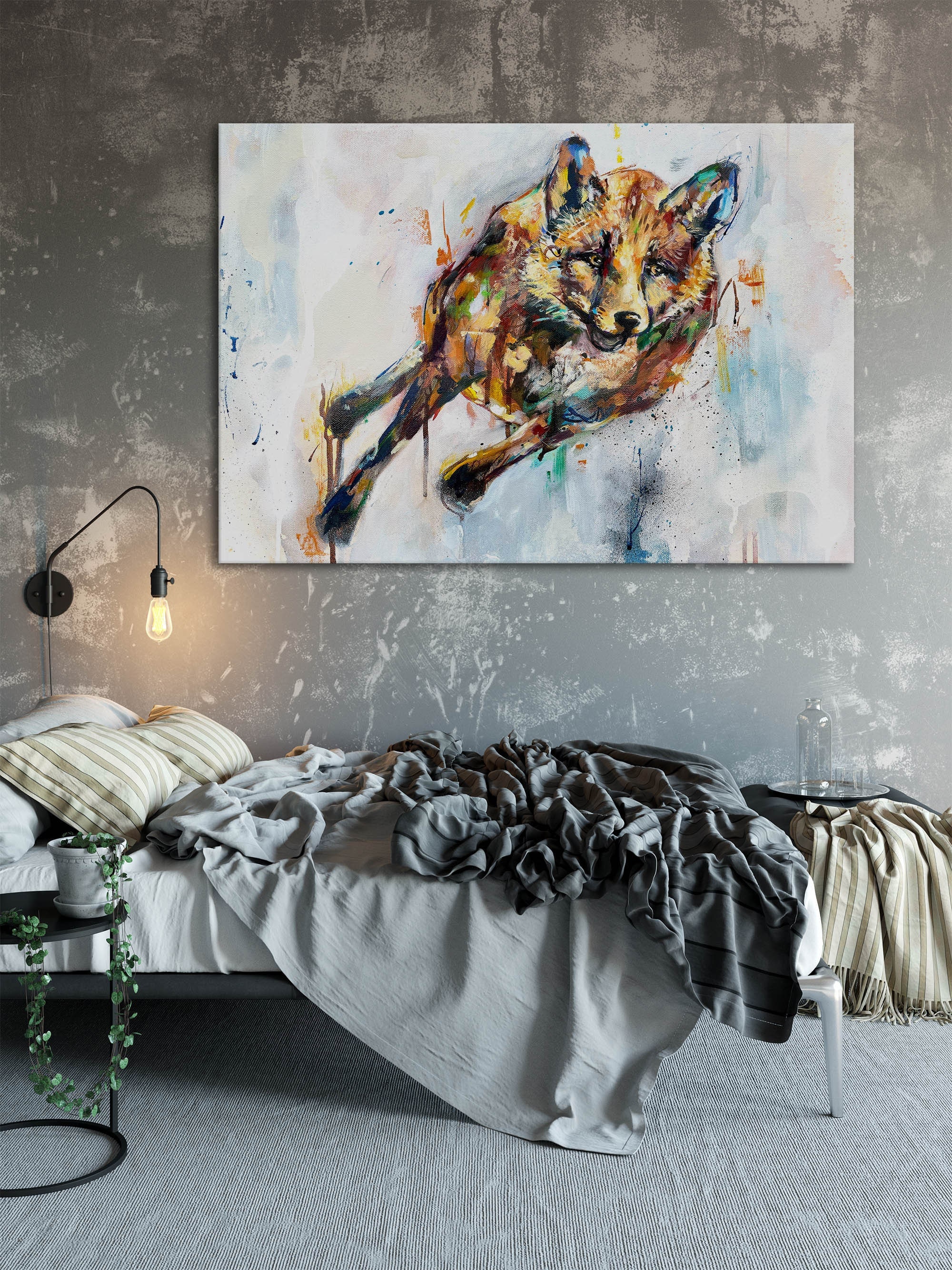 Fox Canvas Art, Art Mural de La Faune