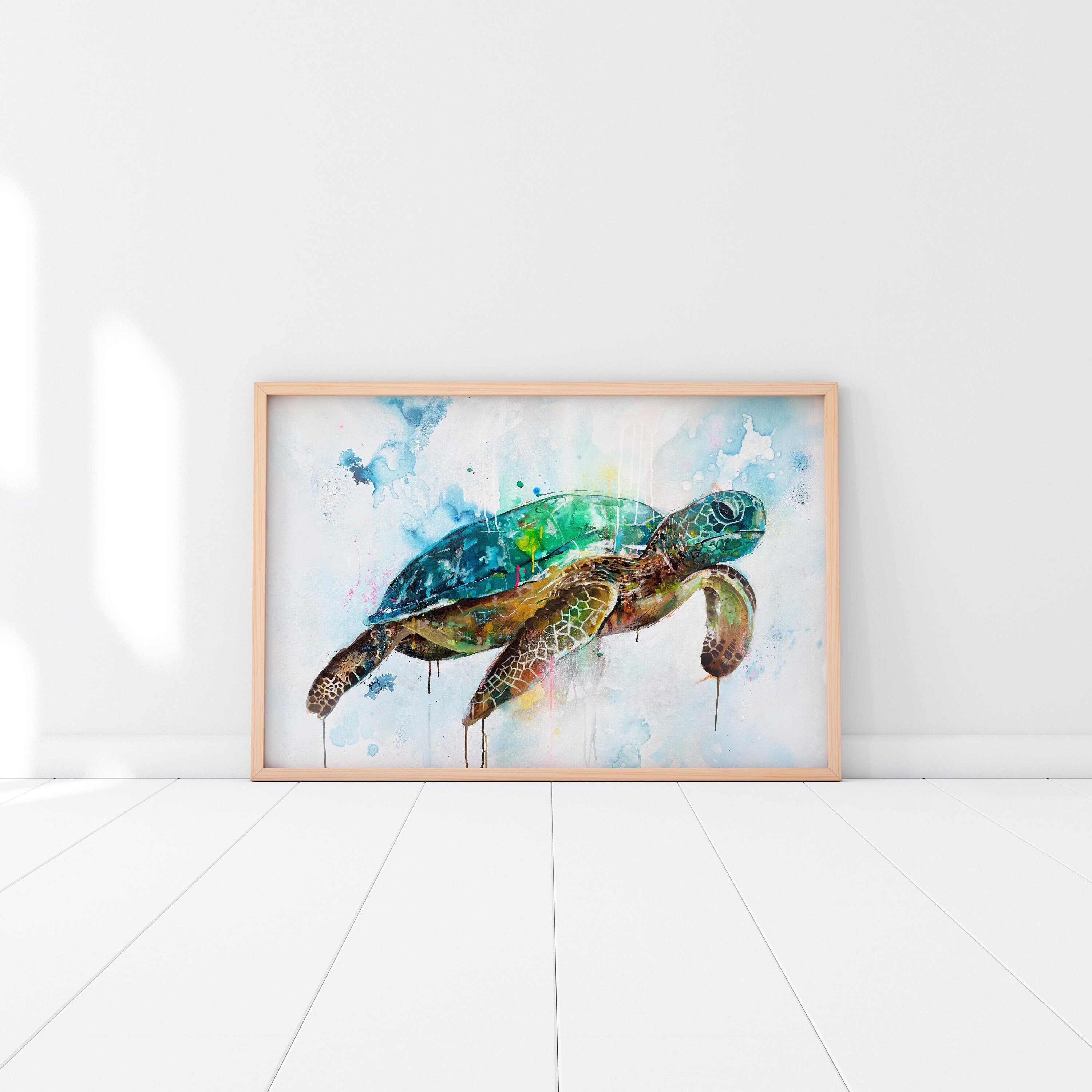 Sea Turtle Wall Art Sea Turtle Décor Sea Turtle Art Print Etsy