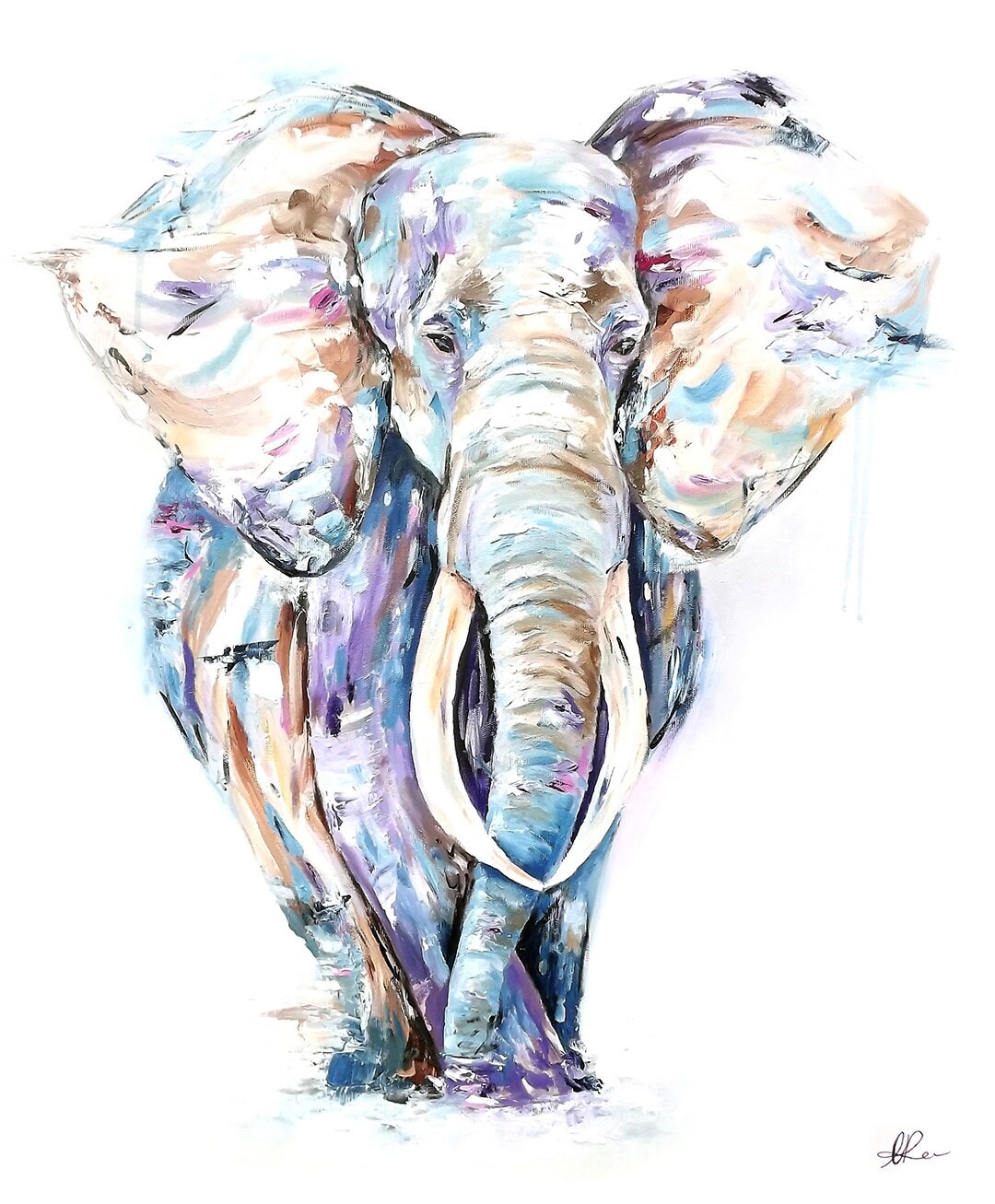 Elephant Wall Art Elephant Wall Decor Boho Elephant Art Etsy