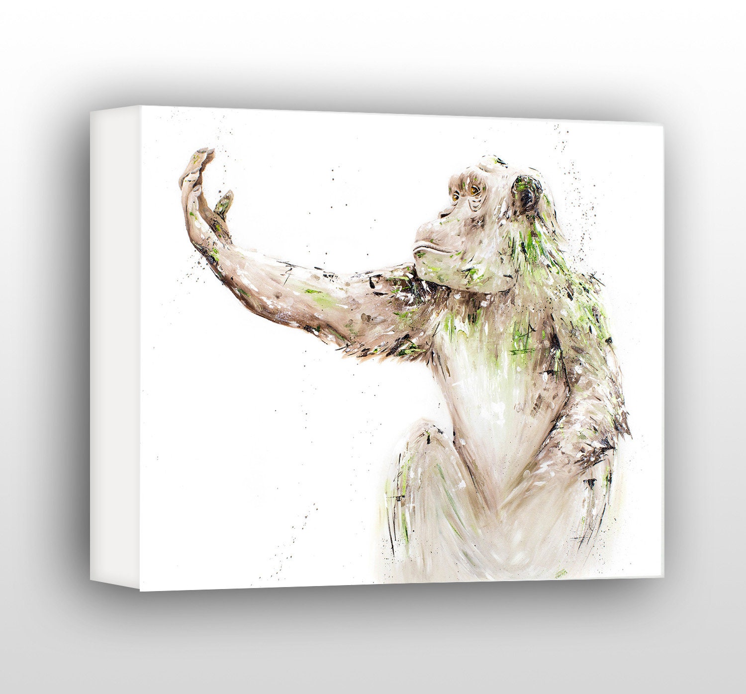 Peinture de Grands Chimpanzés, Impression d'art sur Toile, Œuvres Animalières - Galerie en Édition L