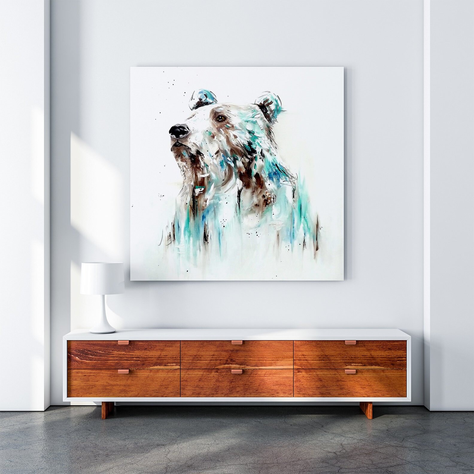 Art Animal, Grand Art de Mur Toile, Cadeau d'ours