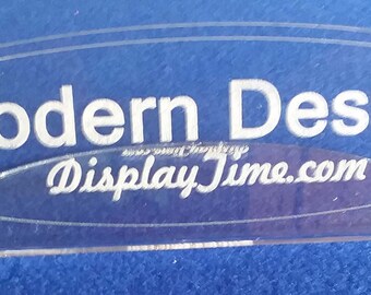 Acrylic Name Plate Desk Modern Style Oval Personalized Nameplate Unique FreeShip