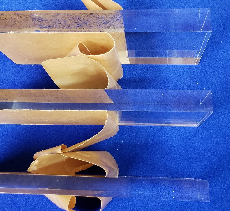 Name Plate Blanks Large Free Standing Crystal Clear Acrylic Glass Polished All Sides Freeshp Etsy