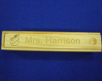 Best Teacher Gift Personalized Custom Pencil Box Signed by You FREE SHIPPING