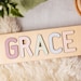 Wooden Custom Baby Name Puzzle, Child Safe, Independently Tested -- Perfect Newborn Gift 