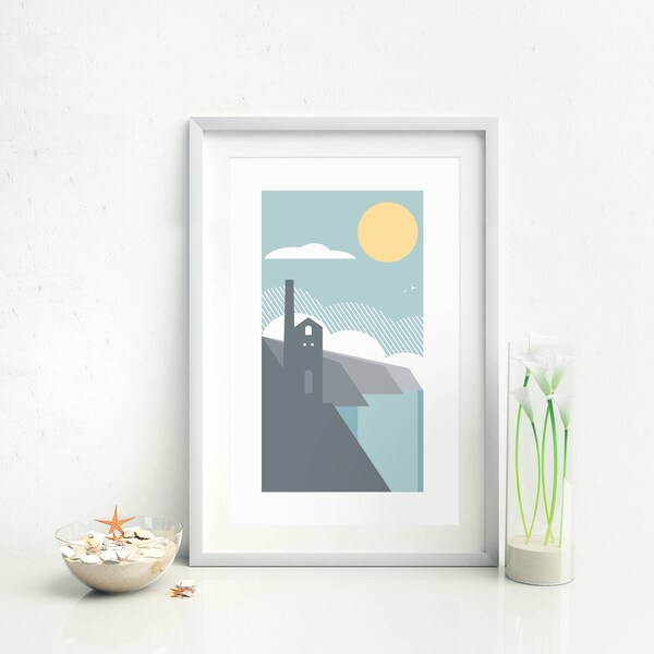 St Agnes Head, Cornwall Coastal Print, England UK, Travel Poster, Summer Holidays, Home and Office art print