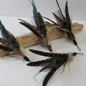 bird feathers in fishing lures Eat My Tackle Green Feather Daisy Chain blue/white MajorCraft Egizo Bait Feather 1.8