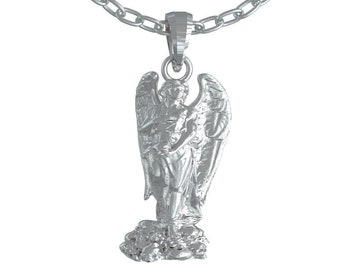 925 sterling silver angel of death pendant