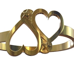 Solid 10k/14k/18k Gold Ring - Women&#39;s Double Open Heart Love Ring, Available in authentic Yellow gold / Rose Gold / White Gold