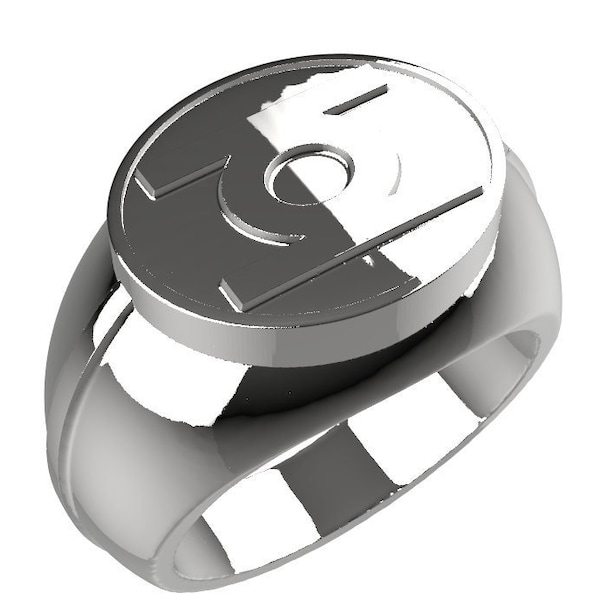 RIESIGER 36g Feiner 925 Silber Ring Grün Windlicht Symbol Charm Herren Signet Ring Laterne