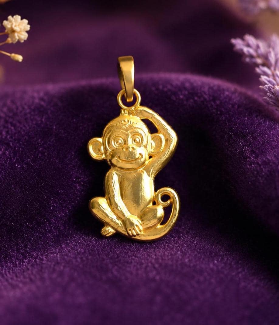 Gold Monkey Necklace - Etsy