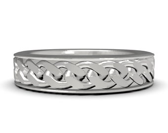 925 Silver Cuban Ring Sterling Silver Cuban Chain Band