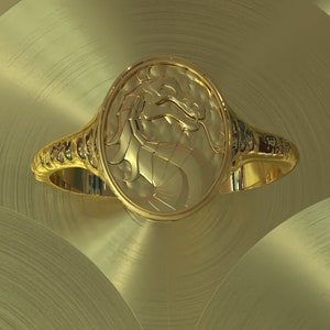 Solid10K- 14k Gold Dragon Ring. dragon head gold signet. Men gold dragon ring. Women dragon ring signet.White, Yellow, Rose gold