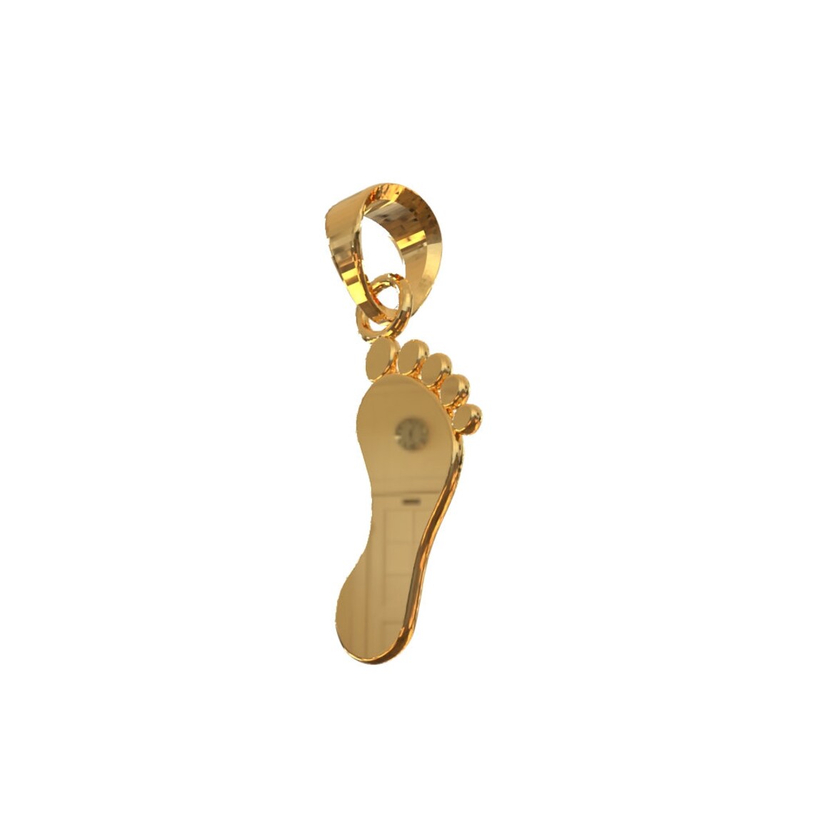 Solid Gold Baby Foot Pendant 10k 14k Baby Foot Charm Foot Etsy