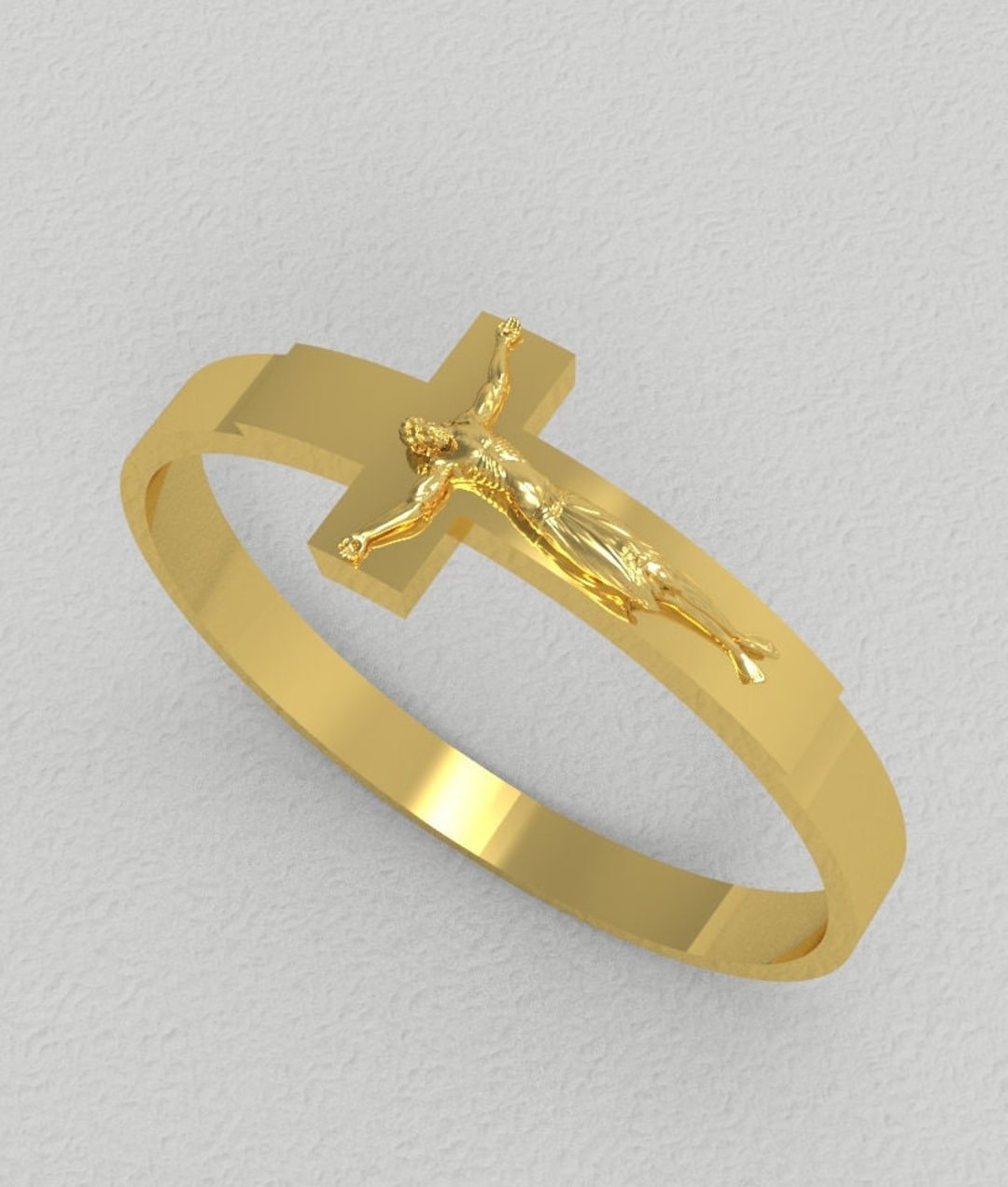 Silver/Gold/Rose Gold Jesus Cross Ring Hollow Christian Ring Birthday  Present | Wish