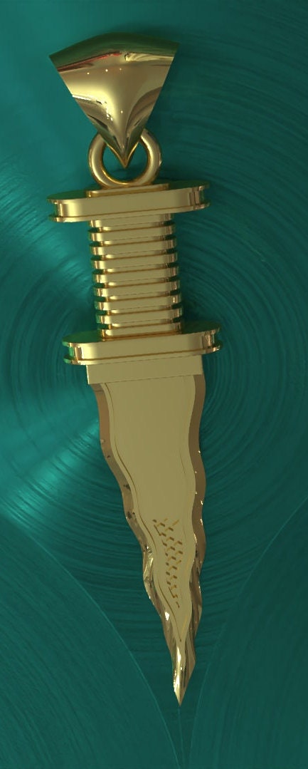 Verdura Gold Werkzeug Messer Uhr Bleistift Schlüssel 14K Gelbgold - .de