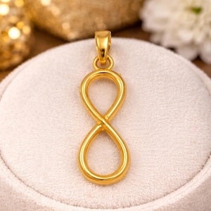 Massief gouden 10-14K oneindigheidssymbool hanger minimalistisch elegant cadeau eeuwige liefde dagelijks