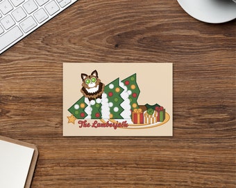 Norwegian Forest Cat, The Lumberjack Postcard | Silly Christmas Kitties, Cats, Holiday