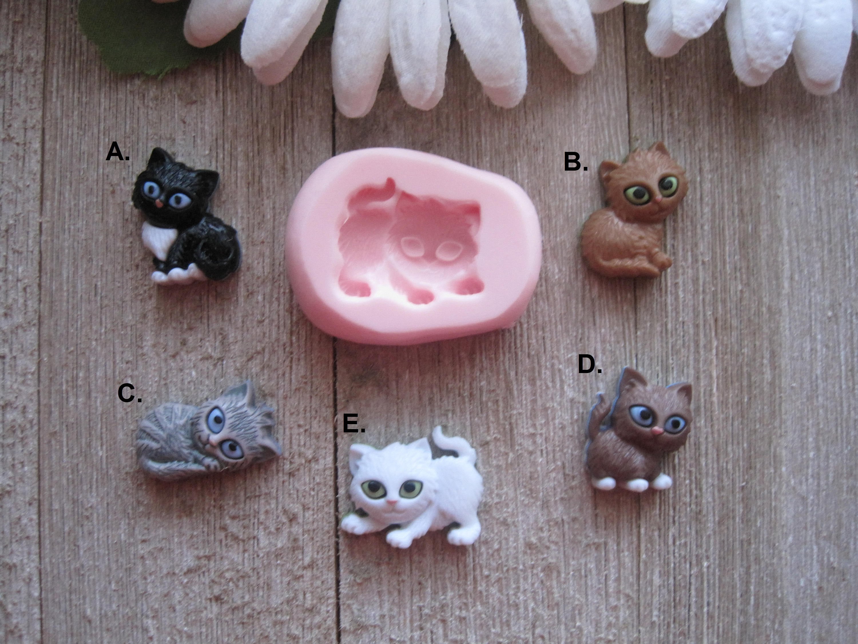 Kitten Silicone Molds Cat Molds Silicone Molds Food Safe Etsy