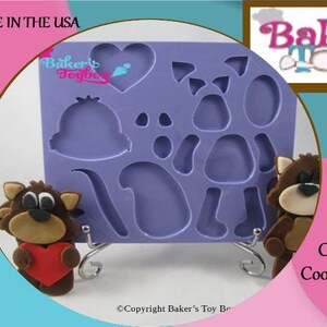 Gießform Eichhörnchen Schichttier 3 Stück - Layering Gießform - Lebensmittelsichere Gießform - Silikonform - Fondant Gießform - Eichhörnchen Gießform