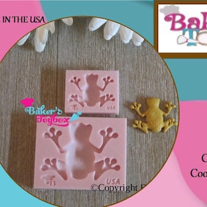 Fun Frog Silicone Mold - Frog Mold - Food Safe Silicone Mold - Flexible Mold - Mold - Fondant Mold - Clay Mold