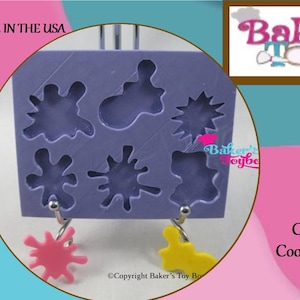 Easy Paint Splatter Mold - Paint Puddles Mold - Layering Mold - Food Safe Mold - Silicone Mold - Fondant Mold- Paint Mold - Mold