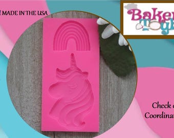 Unicorn Silicone Candy Mold - 12 Cavities (8 Heads & 4 Horns) For Chocolate, Candy Melts, Baking Decor - View #2