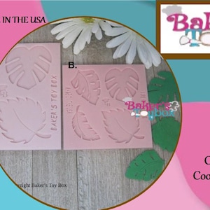 Philodendron Leaves Silicone Mold - Jungle Leaves Mold - Hawaiian Leaves Mold - Leaf Mold - Food Safe Silicone Mold - Flexible Fondant Mold