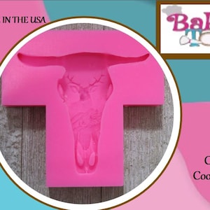 Steer Skull Silicone Mold, Steer Skull, Silicone Mold, Food Safe Mold, Craft Mold, Epoxy Mold, Resin Mold, Fondant Mold, Craft Tools, Molds