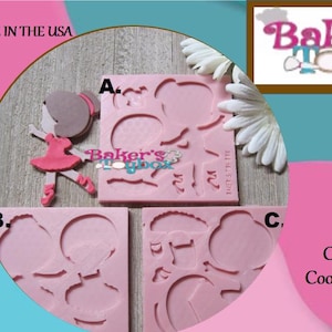 Darling Little Ballerina Layering Molds. Ballerina Mold - Silicone Molds - Food Safe Mold - Flexible Mold - Fondant Molds - Layering Molds