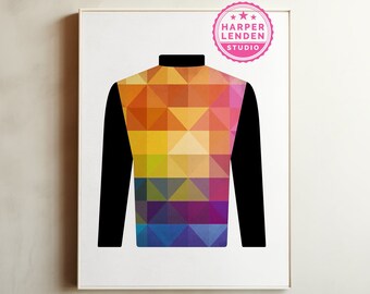Jockey Silk Bold Bright Colorful Printable Art File, Digital Download, Kentucky Derby Decor, Rainbow, Spring Wall Art, Kentucky Oaks, Poster