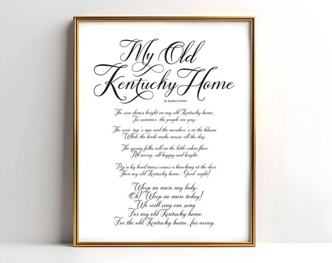 My Old Kentucky Home Print - Etsy
