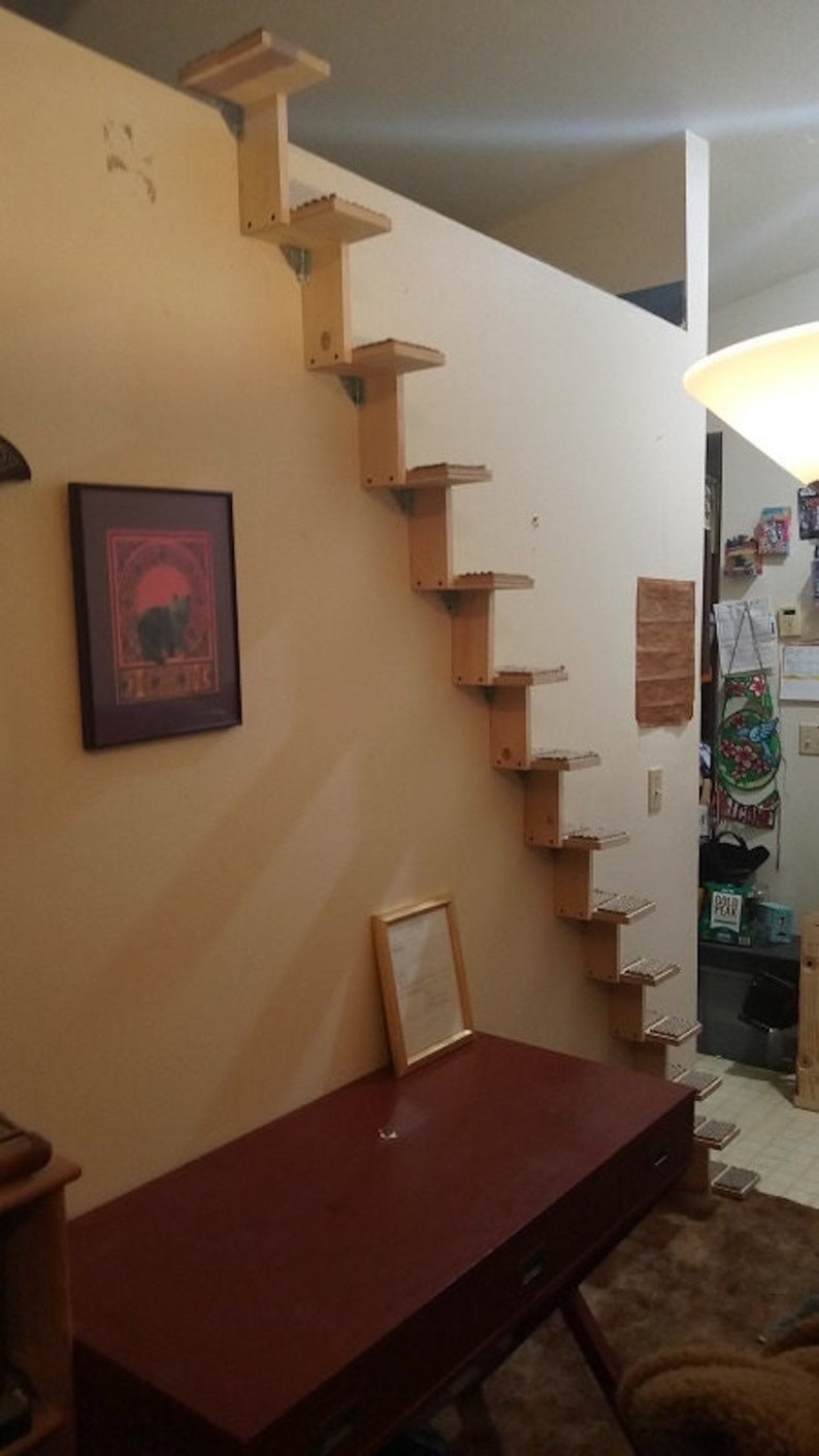 Cat Staircase. Cats can climb from floor to ceiling. Turn your home into a cat duplex. image 6