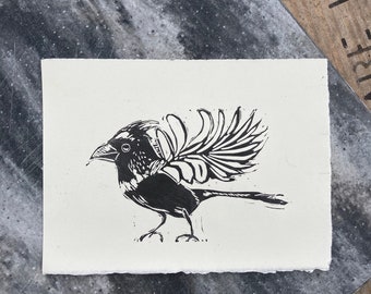 Cardinal - Block Print - Original Linocut
