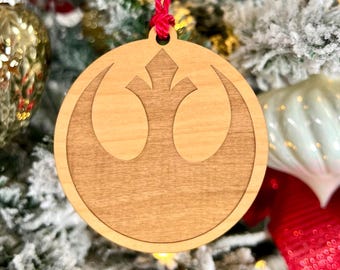 Star Wars Rebel Alliance Wood Ornament – Christmas Tree Decoration