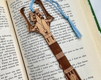 Star Wars Stellan Gios Lightsaber Bookmark - Laser Engraved Alder Wood with Tassel