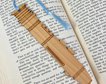 Shaak Ti Lightsaber Bookmark - Star Wars Alder Wood Laser Engraved Tassel